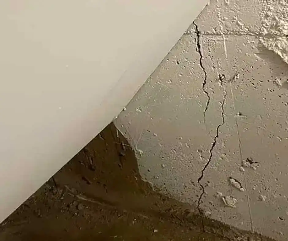 Close-up of exterior foundation wall Basement Crack Repair Orlando, FL