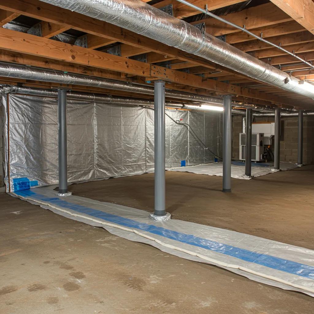 Our crawl space encapsulation services include vapor barriers and dehumidifiers to manage moisture effectively.