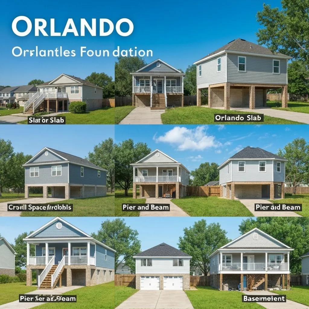 Foundation repair methods in Florida, featuring a technician using helical piers and polyurethane injection techniques